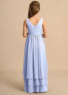 Azazie Kitten Junior Formal Blumenmädchenkleider A-Linie Chiffon Kleid Eis image2