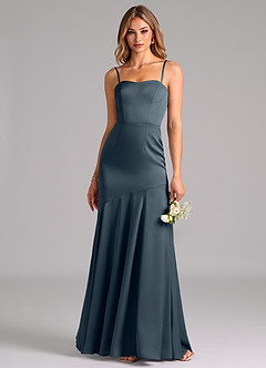Azazie Shiloh Bridesmaid Dresses Twilight Mermaid Strapless Stretch Satin Convertible Dress image2
