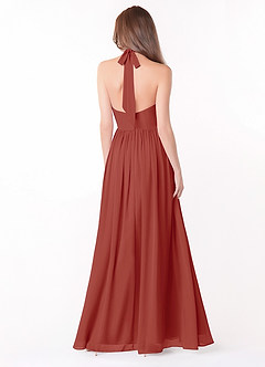 Azazie Gianni Final Sale Cedar Rose A-Line Pleated Chiffon Dress image2
