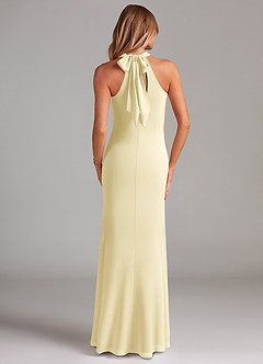 Azazie Doretta Brudtärnklänningar Klä av Sjöjungfru i Chiffong Plisserad Citronsorbet image2