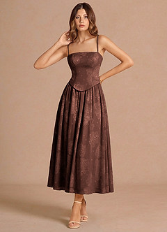 Isaura Mocha Coco Midi Dress image3