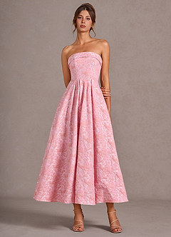 Emberlyn Pink Multi A-line Maxi Dress image5