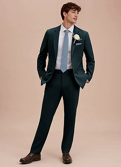 front Ethan Navy Blue Refined Weave Suit