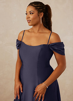 Christian Siriano Bridal for Azazie 1002 Bridesmaid Dresses Stormy A-Line Off the Shoulder Stretch Satin Convertible Dress image9