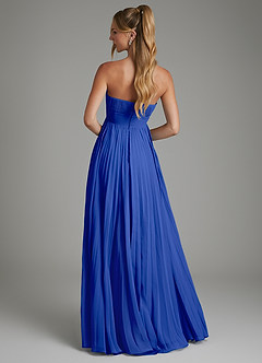 Azazie Ari Jurken voor bruidsmeisjes Jurk van Chiffon met A-lijn Strapless Koningsblauw image8