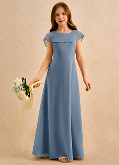 Azazie Kittie Girls Formal Flower Girl Klänningar Klä A-Line i Chiffong image1