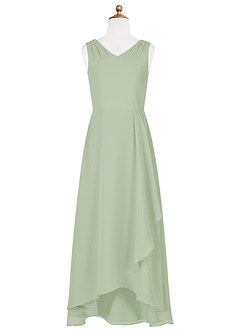 Azazie Odelia A-Line Pleated Chiffon Asymmetrical Junior Bridesmaid Dress image6
