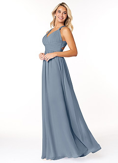 Azazie Ashia Final Sale Twilight A-Line Pleated Chiffon Dress image3