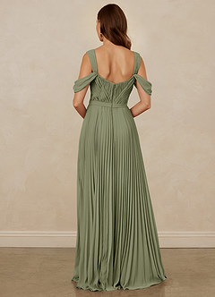 Christian Siriano Bridal for Azazie 1013 Bridesmaid Dresses Pistachio A-Line Off the Shoulder Chiffon Dress image3