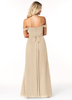 Azazie Joretta Bridesmaid Dresses Champagne A-Line Sweetheart Neckline Chiffon Convertible Dress image2