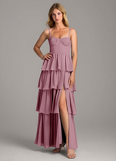 Azazie Alanna Bridesmaid Dresses Vintage Mauve A-Line Sweetheart Neckline Chiffon Dress image3