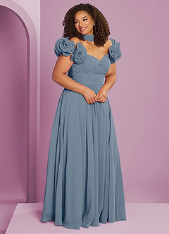 Barbie ♥ Azazie Bridesmaid Dresses Twilight A-Line Off the Shoulder Chiffon Convertible Dress image3