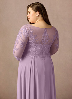 Azazie Marge Mother of the Bride Dresses Wisteria A-Line Scoop Lace Chiffon Dress image12