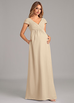 Azazie Allessia Final Sale A-Line Pleated Chiffon Floor-Length Dress image4