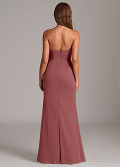 Azazie Katelyn Bridesmaid Dresses Amethyst Sheath Strapless Mesh Convertible Dress image7