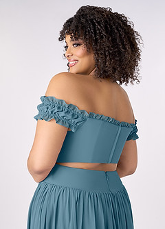 Barbie ♥ Azazie Bridesmaid Dresses Bermuda A-Line Off the Shoulder Chiffon Convertible Dress image12