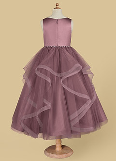 Azazie Sofia Flower Girl Dresses Vintage Mauve A-Line Beaded Tulle Dress image6