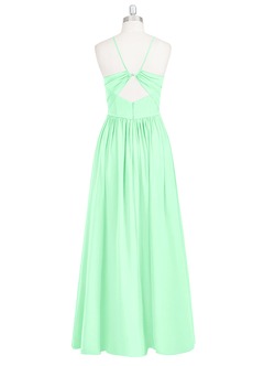 Azazie Cora Bridesmaid Dresses Mint Green A-Line Pleated Chiffon Dress image19