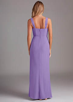 Azazie Denice Bridesmaid Dresses Tahiti Sheath Pleated Chiffon Dress image2