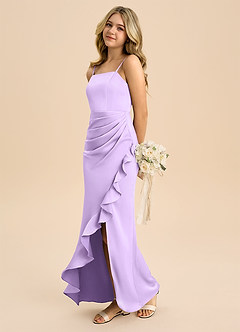 Azazie Buzzy Junior Klä av Tubklänning i Stretch Satin Plisserad image6