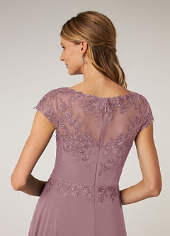 Azazie Shonda Mother of the Bride Dresses Dusty Rose Lace Chiffon Dress image7