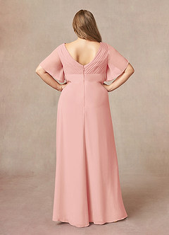 Azazie Alessa Mother of the Bride Dresses Rosette A-Line V-Neck Pleated Chiffon Dress image8