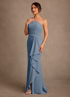 Azazie Floy Mother of the Bride Dresses Twilight Sheath One Shoulder Chiffon Dress image2
