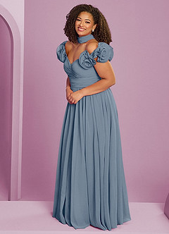 Barbie ♥ Azazie Bridesmaid Dresses Twilight A-Line Off the Shoulder Chiffon Convertible Dress image5