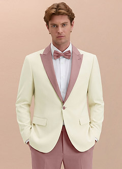 front Adrian Dusty Rose Shawl Lapel Structured Stretch Tuxedo Suit