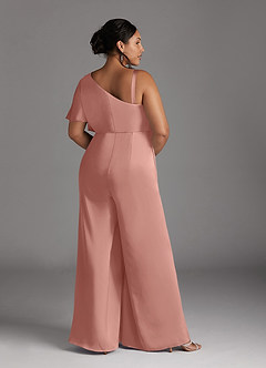 Azazie Hagretta Mother of the Bride Dresses Rosette Jumpsuit/Pantsuit Stretch Satin Dress image10