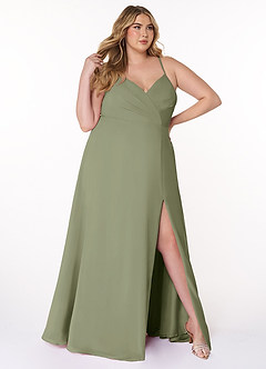 Azazie Everleigh Bridesmaid Dresses Pistachio A-Line Sweetheart Pleated Chiffon Dress image10