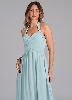 Azazie Darlyn Bridesmaid Dresses Mist A-Line Pleated Chiffon Dress image7