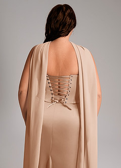 Azazie Sorrel Jurken voor bruidsmeisjes Converteerbaar Jurk van Stretch Satijn met Zeemeermin Strapless Engelse Roos image11