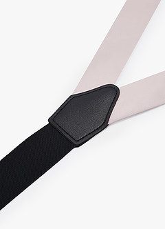 front Smoking-Hosenträger aus mattem Satin mit Knopfleiste