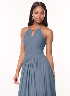 Azazie Cherish Bridesmaid Dresses Twilight A-Line Pleated Chiffon Dress image1