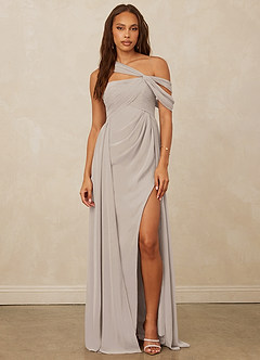 Christian Siriano Bridal for Azazie 1014 Bridesmaid Dresses Frost A-Line Off the Shoulder Chiffon Dress image4
