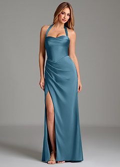 Azazie Serenity Bridesmaid Dresses Bermuda Mermaid Sweetheart Neckline Stretch Satin Dress image3