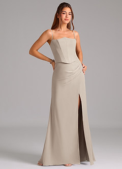 Azazie Jenine Bridesmaid Dresses Frost Mermaid Strapless Chiffon Dress image6