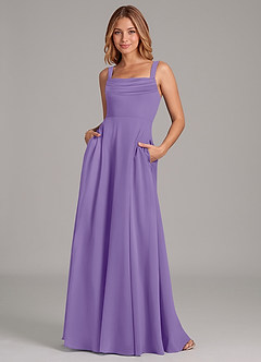 Azazie Shaude Bridesmaid Dresses Tahiti A-Line Pleated Chiffon Dress image1