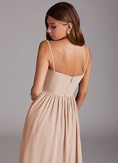 Azazie Calianna Bridesmaid Dresses English Rose A-Line Off the Shoulder Chiffon Convertible Dress image8