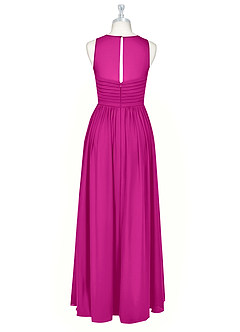 Azazie Nina Bridesmaid Dresses Fuchsia A-Line Pleated Chiffon Dress image7