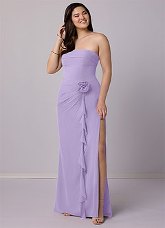 Barbie ♥ Azazie Bridesmaid Dresses Lilac Sheath Strapless Chiffon Convertible Dress image1