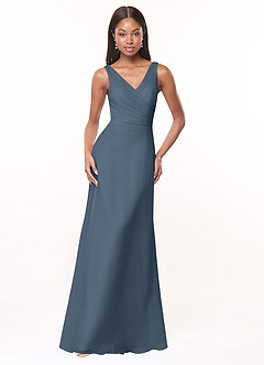 Azazie Nala Bridesmaid Dresses Neptune A-Line Pleated Chiffon Dress image1