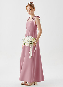 Azazie Rosey Junior Vintage Mauve A-Line Sweetheart Neckline Stretch Crepe Dress image3