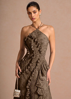 Hatsu Coffee Brown Maxi Dress image5