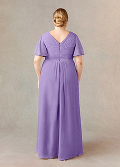 Azazie Morning Glory Mother of the Bride Dresses Tahiti A-Line V-Neck Ruched Chiffon Dress image6