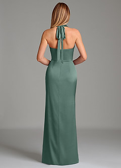 Azazie Serenity Bridesmaid Dresses Eucalyptus Mermaid Sweetheart Neckline Stretch Satin Dress image6