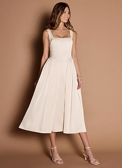 Eirlys Cream Midi Dress image3