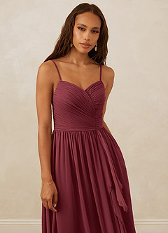 Christian Siriano Bridal for Azazie 1004 Vente Finale Robe Trapèze en Mousseline de soie Rayé Black image7