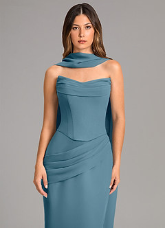 Azazie Sorrel Bridesmaid Dresses Bermuda Mermaid Corset Chiffon Dress image6